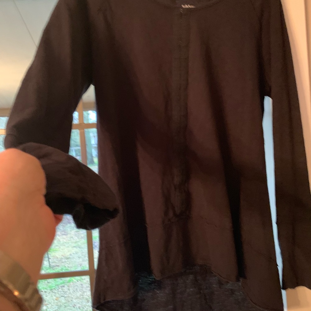 Black, long sleeve, Vintage feel tee.